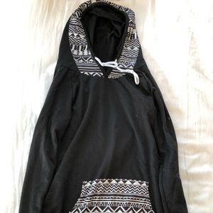 Women’s black and white hoodie